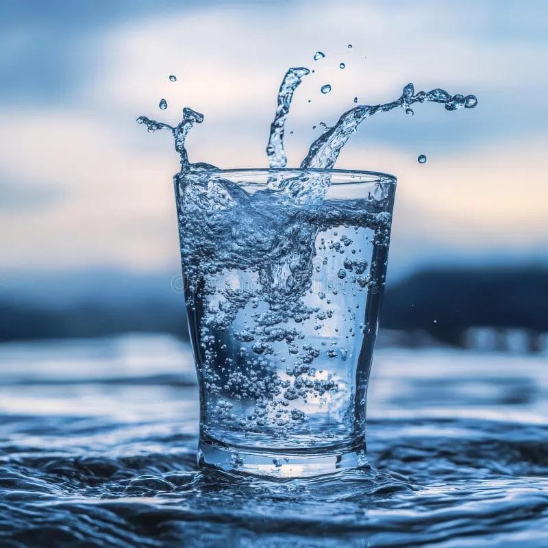 Glass of Water Splashing to Illustrate Commercial Standard Water Testing