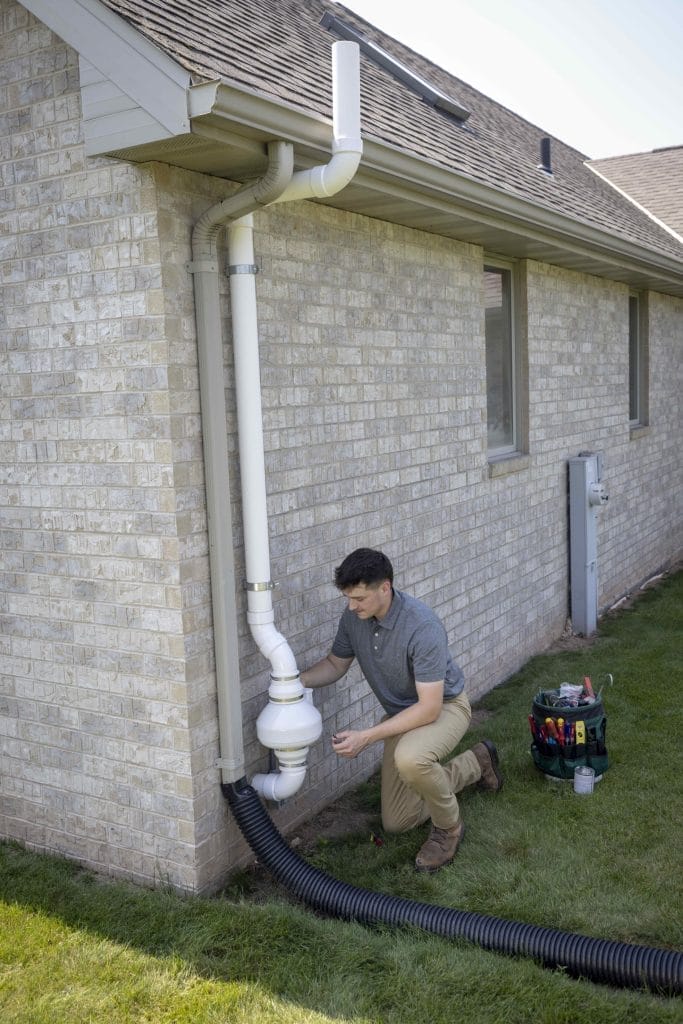 Home Radon Mitigation System Installation