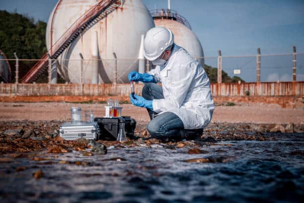 Scientist Conducting Commercial Biological Water Testing