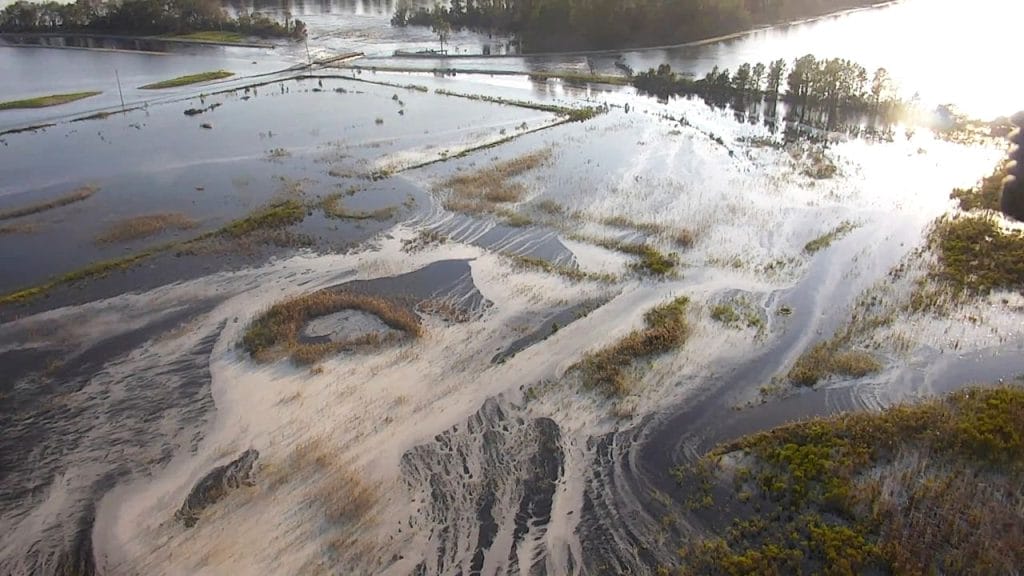 Flooded Area with Coal Ash Contamination Testing