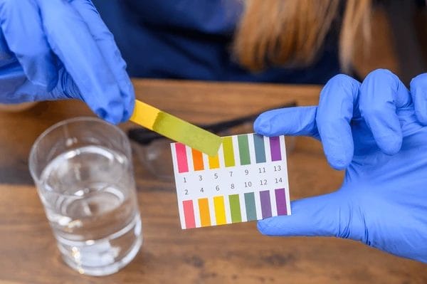 Testing Water Alkalinity with pH Test Strip